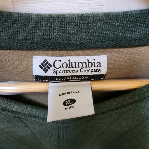Vintage Columbia men's XL pullover knit sweater olive green - Picture 3 of 5
